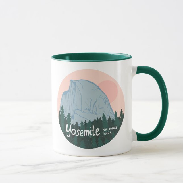 Yosemite National Park Half Dome Wandern Camping Tasse (Rechts)