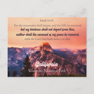 Yosemite National Park Kalifornien Jesaja 54:10 Feiertagspostkarte