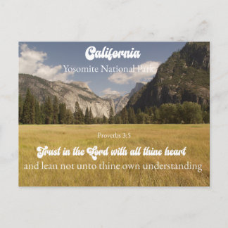 Yosemite National Park Kalifornien Sprüche 3:5 Feiertagspostkarte