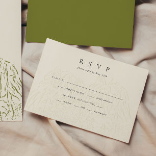 Yosemite National Park Line Art Hochzeits-RSVP RSVP Karte