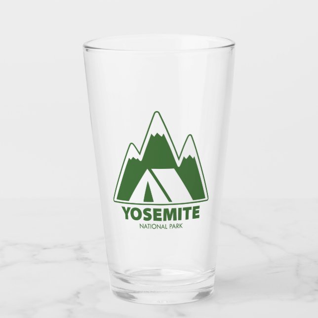 Yosemite National Park Mountains Camping Glas (Vorderseite)