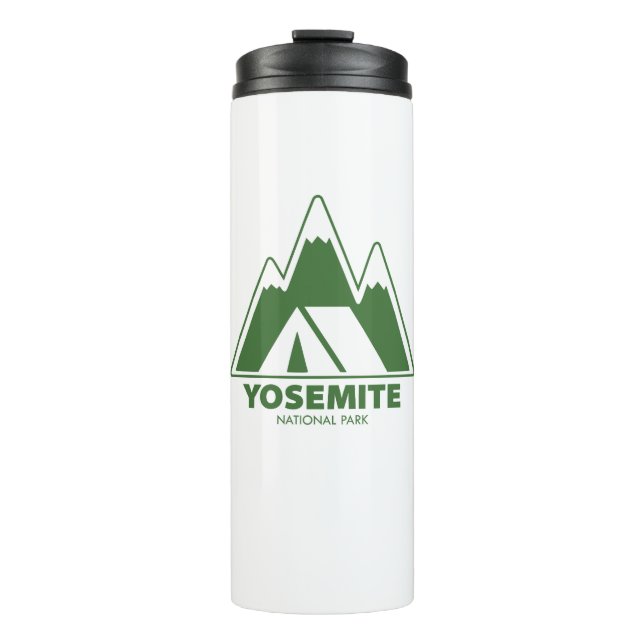 Yosemite National Park Mountains Camping Thermosbecher (Vorderseite)