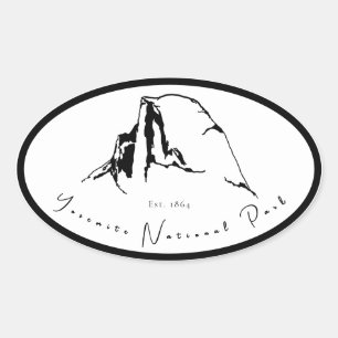 Yosemite National Park Oval Aufkleber