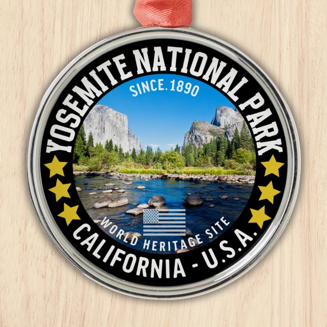 Yosemite National Park Photo Landscape Ornament Aus Metall (Von Creator hochgeladen)
