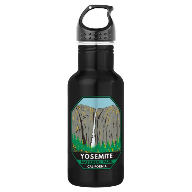 Yosemite National Park Ribbon Falls California Edelstahlflasche (Vorderseite)