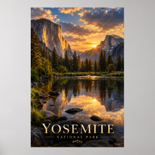 Yosemite National Park Sonnenuntergangs Poster K