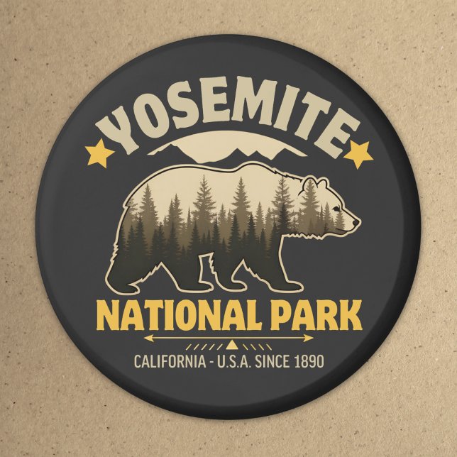 Yosemite National Park Vintage Bear Magnet (Von Creator hochgeladen)