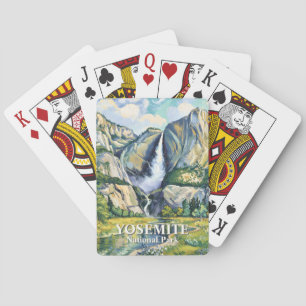 Yosemite National Park Vintage Brautschleier Wasse Spielkarten