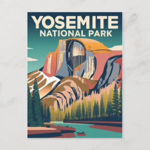 Yosemite National Park Vintage Postkarte