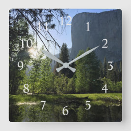 Yosemite National Park Wall Clock Quadratische Wanduhr