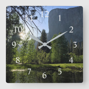 Yosemite National Park Wall Clock Quadratische Wanduhr