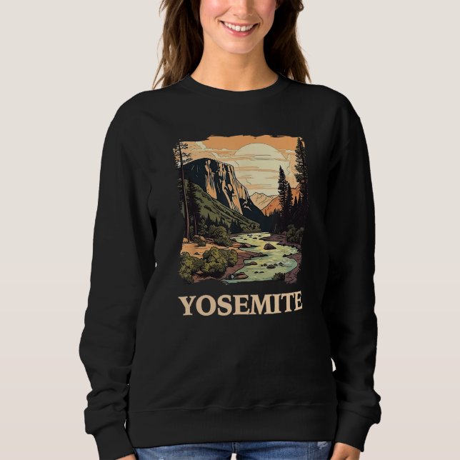 Yosemite Nationalpark Adventure Park Wandern Sweatshirt (Vorderseite)