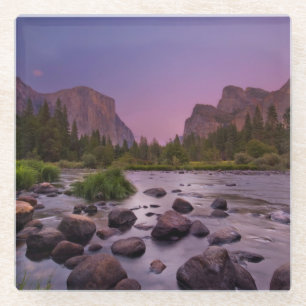 Yosemite Nationalpark an der Dämmerung Glasuntersetzer