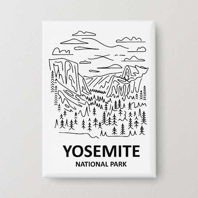 Yosemite Nationalpark Art Button (Vorderseite)