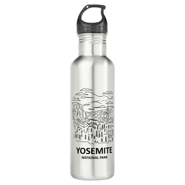 Yosemite Nationalpark Art Edelstahlflasche (Vorderseite)
