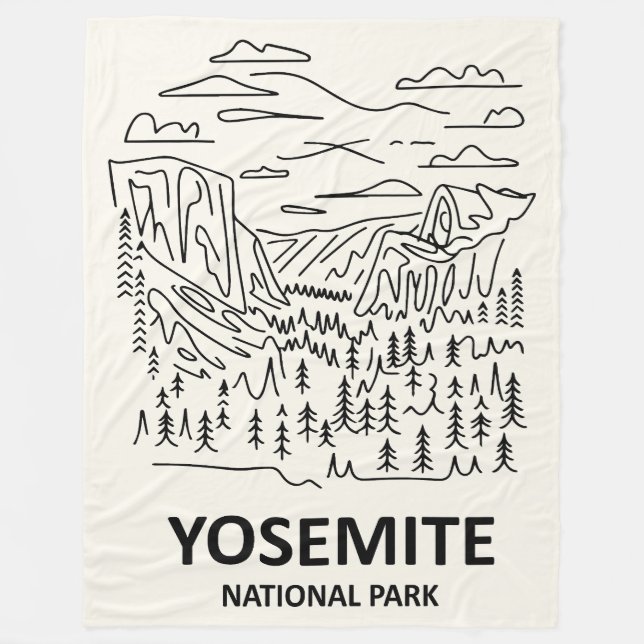 Yosemite Nationalpark Art Fleecedecke (Vorderseite)