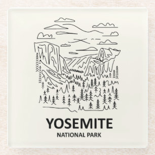 Yosemite Nationalpark Art Glasuntersetzer