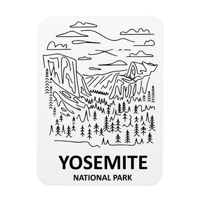 Yosemite Nationalpark Art Magnet (Vertikal)