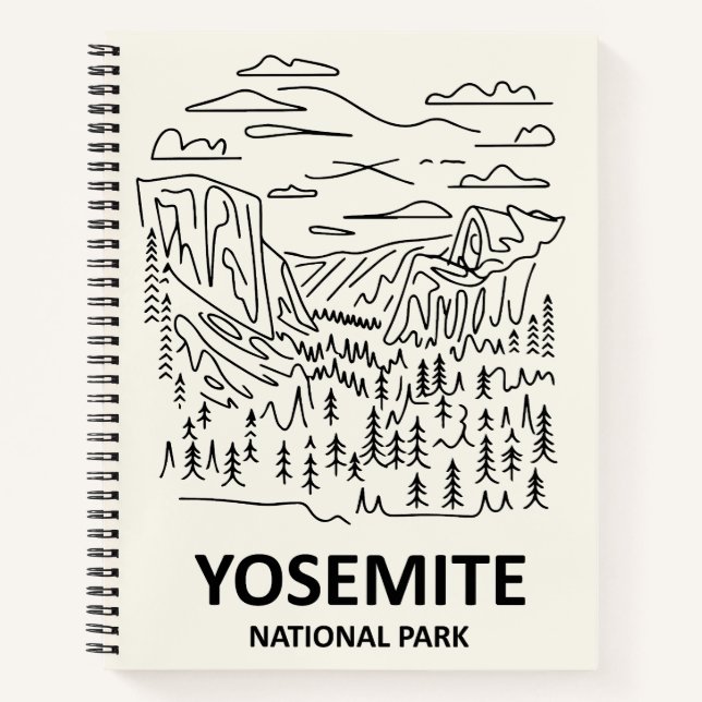Yosemite Nationalpark Art Notizbuch (Vorderseite)