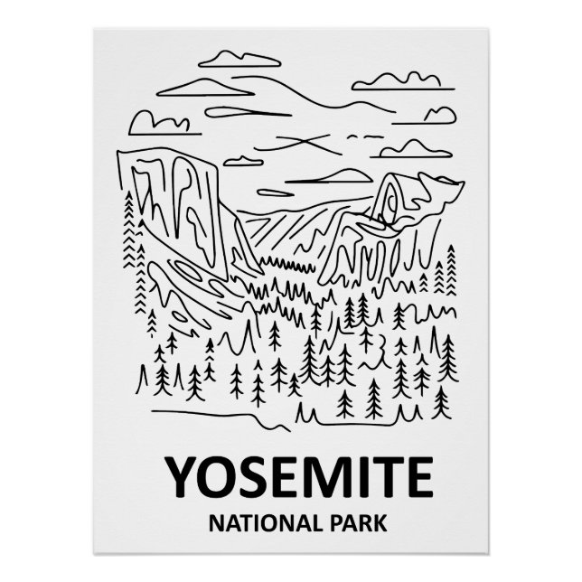 Yosemite Nationalpark Art Poster (Vorderseite)