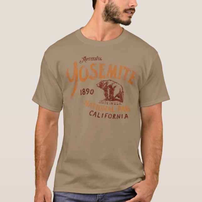 Yosemite Nationalpark authentisches T-Shirt (Vorderseite)
