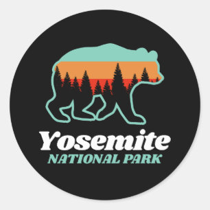 Yosemite Nationalpark Bären Wandern Camping Gesche Runder Aufkleber