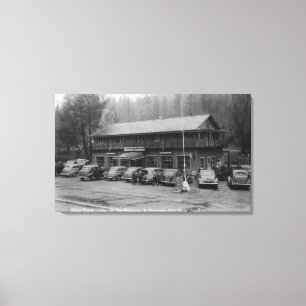 Yosemite Nationalpark Bärn-Nebenfluss-Häuschen Leinwanddruck