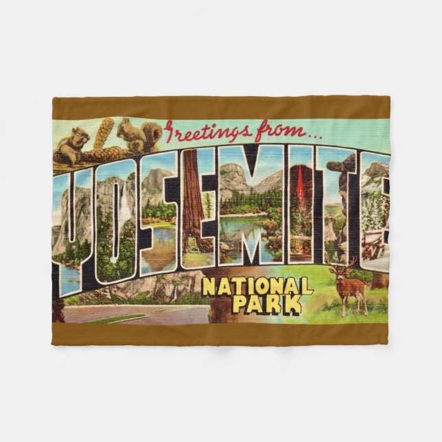 Yosemite Nationalpark Blanket Fleecedecke (Vorderseite (Horizontal))