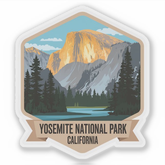 Yosemite Nationalpark California Aufkleber (Vorderseite)