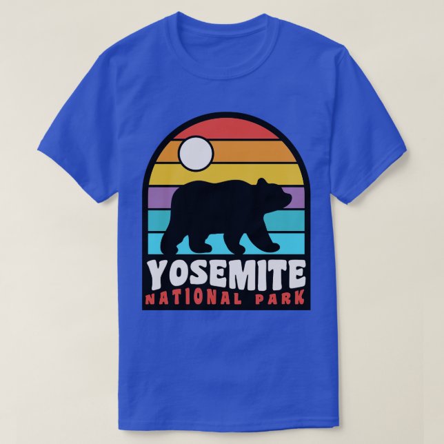 Yosemite Nationalpark California Bären Abzeichen T-Shirt (Design vorne)