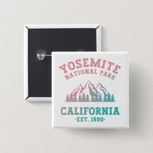 Yosemite Nationalpark California Button (Vorne & Hinten)