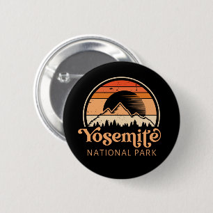 Yosemite Nationalpark California Retro Vintag Button