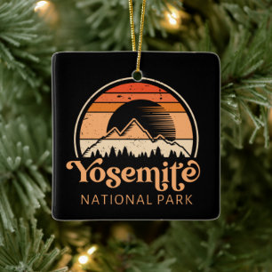 Yosemite Nationalpark California Retro Vintag Keramikornament