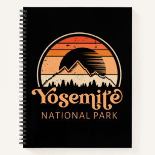 Yosemite Nationalpark California Retro Vintag Notizbuch