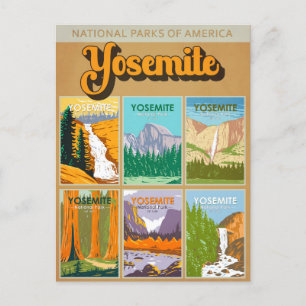 Yosemite Nationalpark California Sehenswürdigkeit  Postkarte