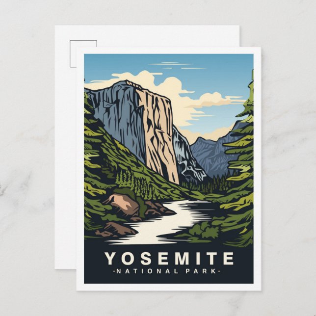 Yosemite Nationalpark California USA Reisen Postkarte (Vorne/Hinten)
