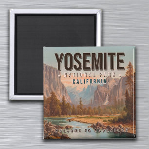 Yosemite Nationalpark California Vintag in den 80e Magnet