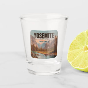 Yosemite Nationalpark California Vintag in den 80e Schnapsglas