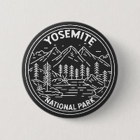 Yosemite Nationalpark California Vintag Monoline