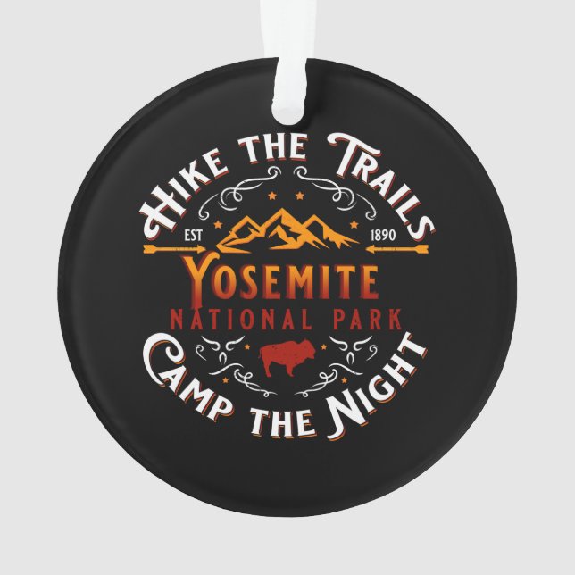 Yosemite Nationalpark California Wandern Camping Ornament (Rückseite)
