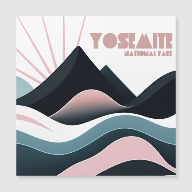 Yosemite Nationalpark Colored Hills Magnetkarte (Vorderseite)