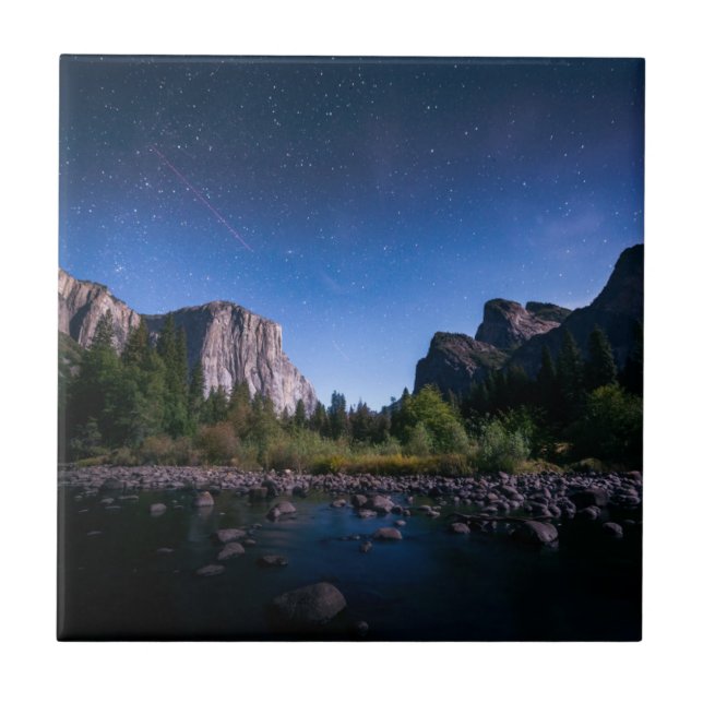 Yosemite Nationalpark der Milchstraße-| Fliese (Vorderseite)