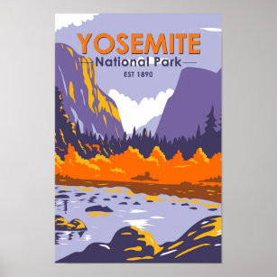 Yosemite Nationalpark El Capitan im Herbst Poster