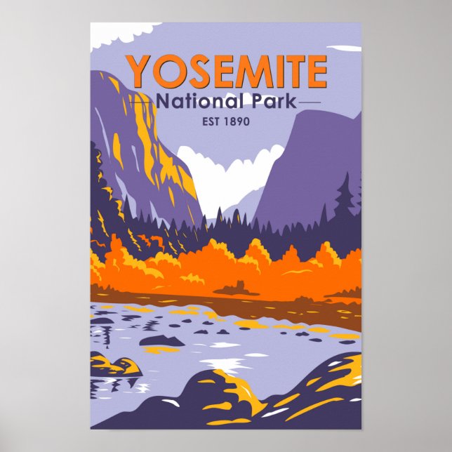 Yosemite Nationalpark El Capitan im Herbst Poster (Vorne)