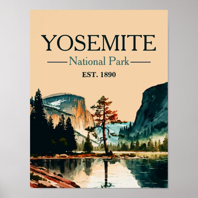 Yosemite Nationalpark El Capitan im Herbst Poster (Vorne)