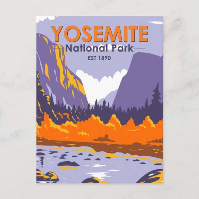 Yosemite Nationalpark El Capitan im Herbst Postkarte (Vorderseite)