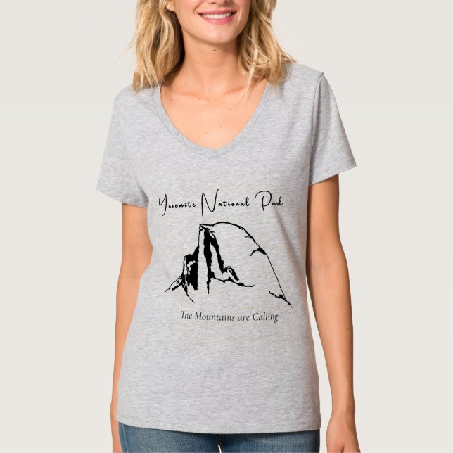 Yosemite Nationalpark Frauen-V-Nacken-T - Shirt (Vorderseite)