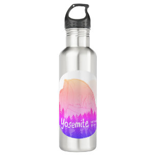 Yosemite Nationalpark Halb-Kuppel Kunst Lila Edelstahlflasche