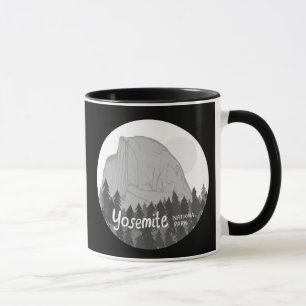 Yosemite Nationalpark Halbinsel Dome Schwarz-weiß Tasse