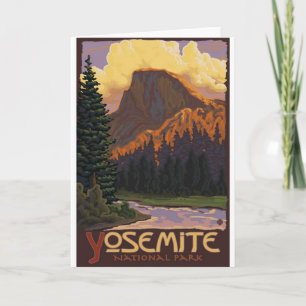 Yosemite-Nationalpark - Half Dome Reiseplakat Karte